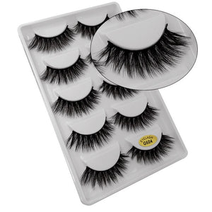 5 Pairs Mink EyeLashes 3D False Lashes winged Thick MakeupEyeLash Dramatic Lashes Natural Volume Soft Fake Eye Lashes g800