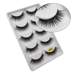 5 Pairs Mink EyeLashes 3D False Lashes winged Thick MakeupEyeLash Dramatic Lashes Natural Volume Soft Fake Eye Lashes g800