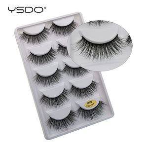 5 Pairs Mink EyeLashes 3D False Lashes winged Thick MakeupEyeLash Dramatic Lashes Natural Volume Soft Fake Eye Lashes g800