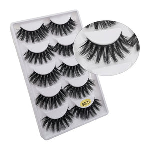 5 Pairs Mink EyeLashes 3D False Lashes winged Thick MakeupEyeLash Dramatic Lashes Natural Volume Soft Fake Eye Lashes g800