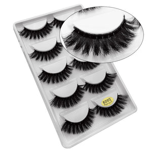 5 Pairs Mink EyeLashes 3D False Lashes winged Thick MakeupEyeLash Dramatic Lashes Natural Volume Soft Fake Eye Lashes g800