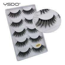 Load image into Gallery viewer, 5 Pairs Mink EyeLashes 3D False Lashes winged Thick MakeupEyeLash Dramatic Lashes Natural Volume Soft Fake Eye Lashes g800
