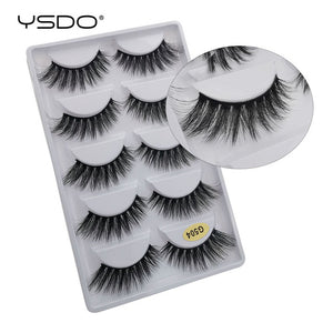 5 Pairs Mink EyeLashes 3D False Lashes winged Thick MakeupEyeLash Dramatic Lashes Natural Volume Soft Fake Eye Lashes g800