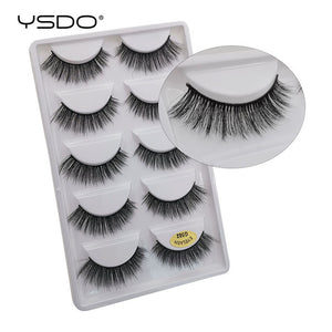 5 Pairs Mink EyeLashes 3D False Lashes winged Thick MakeupEyeLash Dramatic Lashes Natural Volume Soft Fake Eye Lashes g800