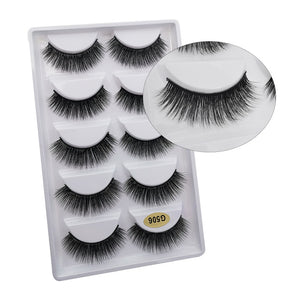 5 Pairs Mink EyeLashes 3D False Lashes winged Thick MakeupEyeLash Dramatic Lashes Natural Volume Soft Fake Eye Lashes g800