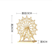 Load image into Gallery viewer, Nordic Iron Ferris Wheel Ornaments Rotating Table Lamp Creative Crafts Bedside Lamp Living Room Bedroom Home Decorations
