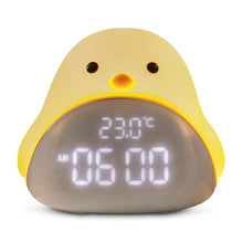 Load image into Gallery viewer, Cartoon Cute Time Bird Night Light Alarm Clock Silicone Touch USB LED Night Lamp For Children Baby Kids Gift Bedside Lamp

