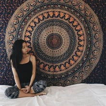 Load image into Gallery viewer, Polyester Mandala Print Tapestry Wall Hanging Carpet Throw Yoga Beach Mat Blanket Large 150*200cm Sleeping pad wall art Tapestry

