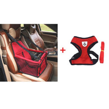 Load image into Gallery viewer, Dog Booster Seat Dog Car Seat Cover Basket Pet Puppy Safety Belt Mesh Dog Harness Vest Dog Leash Cat Travel Carrier Hanging Bags

