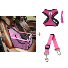 Load image into Gallery viewer, Dog Booster Seat Dog Car Seat Cover Basket Pet Puppy Safety Belt Mesh Dog Harness Vest Dog Leash Cat Travel Carrier Hanging Bags
