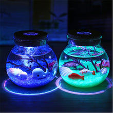 Load image into Gallery viewer, Novelty RGB LED Night Lamp Romantic Sea Fish Stone Ocean Bottle Night Lights For Children Baby Christmas Gift Bedroom Decoration
