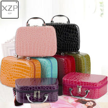 Load image into Gallery viewer, XZP Women Beauticians Cosmetic Cases Travel Handbags Pu Leather Organizer Makeup Bag Wash Bags Make Up Elegant Cosmetic Case
