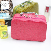 Load image into Gallery viewer, XZP Women Beauticians Cosmetic Cases Travel Handbags Pu Leather Organizer Makeup Bag Wash Bags Make Up Elegant Cosmetic Case
