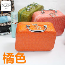 Load image into Gallery viewer, XZP Women Beauticians Cosmetic Cases Travel Handbags Pu Leather Organizer Makeup Bag Wash Bags Make Up Elegant Cosmetic Case
