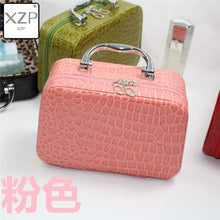 Load image into Gallery viewer, XZP Women Beauticians Cosmetic Cases Travel Handbags Pu Leather Organizer Makeup Bag Wash Bags Make Up Elegant Cosmetic Case
