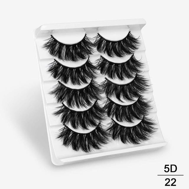 5Pairs 3D Mink Hair False Eyelashes Natural/Thick Long Eye Lashes Wispy Makeup Beauty Extension Tools sexy sheep