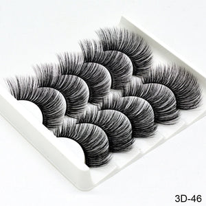 5Pairs 3D Mink Hair False Eyelashes Natural/Thick Long Eye Lashes Wispy Makeup Beauty Extension Tools sexy sheep