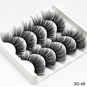 5Pairs 3D Mink Hair False Eyelashes Natural/Thick Long Eye Lashes Wispy Makeup Beauty Extension Tools sexy sheep