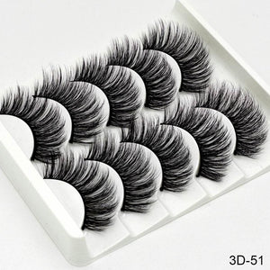 5Pairs 3D Mink Hair False Eyelashes Natural/Thick Long Eye Lashes Wispy Makeup Beauty Extension Tools sexy sheep