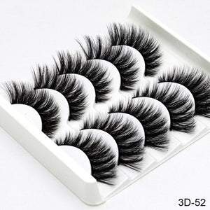 5Pairs 3D Mink Hair False Eyelashes Natural/Thick Long Eye Lashes Wispy Makeup Beauty Extension Tools sexy sheep