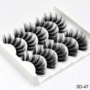 5Pairs 3D Mink Hair False Eyelashes Natural/Thick Long Eye Lashes Wispy Makeup Beauty Extension Tools sexy sheep