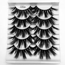 Load image into Gallery viewer, 7 pairs 25 mm mink eyelashes 3d eyelashes natural false eyelashes thick eyelashes eye makeup eyelash extension supplies
