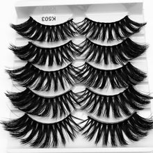 Load image into Gallery viewer, 7 pairs 25 mm mink eyelashes 3d eyelashes natural false eyelashes thick eyelashes eye makeup eyelash extension supplies
