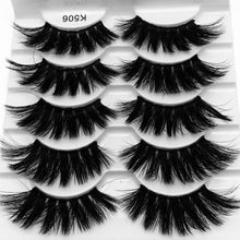 Load image into Gallery viewer, 7 pairs 25 mm mink eyelashes 3d eyelashes natural false eyelashes thick eyelashes eye makeup eyelash extension supplies
