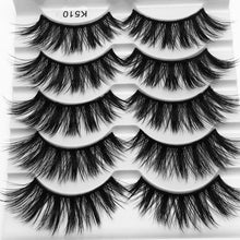 Load image into Gallery viewer, 7 pairs 25 mm mink eyelashes 3d eyelashes natural false eyelashes thick eyelashes eye makeup eyelash extension supplies
