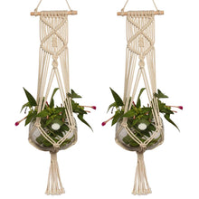 Load image into Gallery viewer, Handmade Rope Macrame Plant Hanger Plant Holder Flower /pot Hanging Rope Braided Craft For Wall Decoration Countyard Garden
