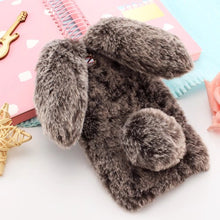 Load image into Gallery viewer, Cute 3D Rabbit Ears Fur Plush diamond Phone Case For Samsung Galaxy J3 J5 J7 A3 A5 A7 2017 J8 J4 J6 A6 A8 Plus 2018 Case Cover
