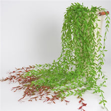 Load image into Gallery viewer, Simulation Green Leaf DIY Decoration Rattan Green Classic Leaves Home Artificial Willow Vine Fake Foliage Flowers Plastic Plants
