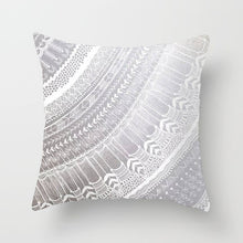 Load image into Gallery viewer, Fuwatacchi Geometric Pattern Pillow Cases Mandala Flower Pillows Cover for Home Sofa Chair Square Blue Cushion Covers Decoration
