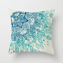 Load image into Gallery viewer, Fuwatacchi Geometric Pattern Pillow Cases Mandala Flower Pillows Cover for Home Sofa Chair Square Blue Cushion Covers Decoration
