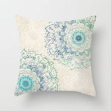 Load image into Gallery viewer, Fuwatacchi Geometric Pattern Pillow Cases Mandala Flower Pillows Cover for Home Sofa Chair Square Blue Cushion Covers Decoration
