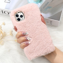 Load image into Gallery viewer, Luxury Plush Fur Fluffy Case For iPhone 11 Pro Max X XR Xs Cute Winter Soft Furry Cover For iPhone 8 Plus 7 6S 6 5 5S SE 2020
