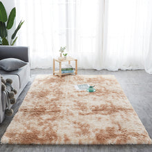 Load image into Gallery viewer, RULDGEE Tie Dye Carpet Shaggy Plush Floor Fluffy Printed Mats For KIDS Faux Fur Area Rug Living Room Mats Absorption Alfombra
