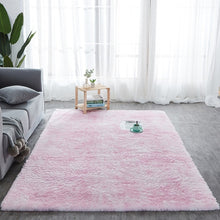 Load image into Gallery viewer, RULDGEE Tie Dye Carpet Shaggy Plush Floor Fluffy Printed Mats For KIDS Faux Fur Area Rug Living Room Mats Absorption Alfombra
