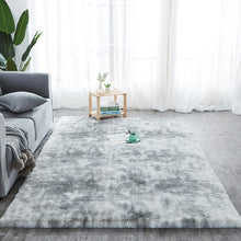 Load image into Gallery viewer, RULDGEE Tie Dye Carpet Shaggy Plush Floor Fluffy Printed Mats For KIDS Faux Fur Area Rug Living Room Mats Absorption Alfombra
