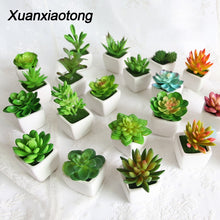 Load image into Gallery viewer, Mini Vivid Cactus Succulent Home Garden Decoration Artificial Bonsai Plant with Vase for Office Table Decor Indoor Fake Plants
