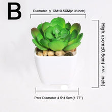 Load image into Gallery viewer, Mini Vivid Cactus Succulent Home Garden Decoration Artificial Bonsai Plant with Vase for Office Table Decor Indoor Fake Plants
