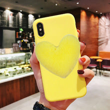 Load image into Gallery viewer, Cute Fur Fluffy Phone Case For iPhone 11 Pro Max X Xr Xs Max 6S 7 8 PLUS 5 5S SE Luxury Soft TPU Back Shell Girl Cover Gift
