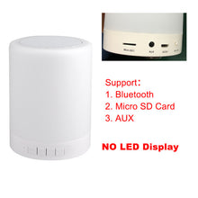 Load image into Gallery viewer, Night Light with Bluetooth Speaker Portable Wireless TF Card Bluetooth Speaker Touch Control Color LED Bedside Table Lamp
