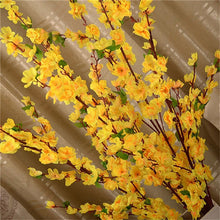 Load image into Gallery viewer, 65CM Cherry Spring Plum Peach Blossom Artificial Flower Bouquet Branch Fake Silk Flower Tree Party Wedding Home Decor
