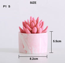 Load image into Gallery viewer, Nordic style Marble Pattern Pink Iron Ceramia Art Vase Table Flower Pot Wedding Home Decoration Decor For Livingroom
