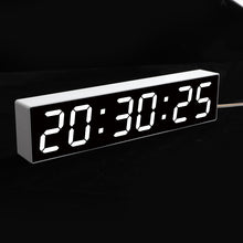 Load image into Gallery viewer, Large Screen Calendar Temperature Display Digital Alarm Clock LCD Big Mirror Snooze Silent Night Light Electronic Desktop Clock
