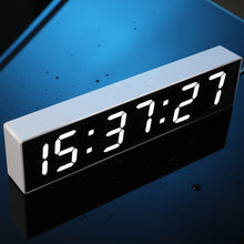 Load image into Gallery viewer, Large Screen Calendar Temperature Display Digital Alarm Clock LCD Big Mirror Snooze Silent Night Light Electronic Desktop Clock
