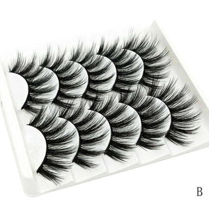 5 Pairs 3D Mink Hair Natural Crisscross Thick False Eyelashes Long Messy Makeup Fake Eye Lashes Extension Tapered Make Up Tools