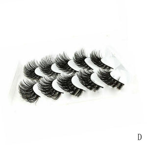 5 Pairs 3D Mink Hair Natural Crisscross Thick False Eyelashes Long Messy Makeup Fake Eye Lashes Extension Tapered Make Up Tools