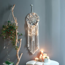 Load image into Gallery viewer, Macrame Boho Tapestry dream catcher Wall Hanging Hand-woven Home Decoration Accessories Nordic Art Tassel Apartment Dorm Room
